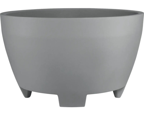 Pot de fleurs gris avec pieds