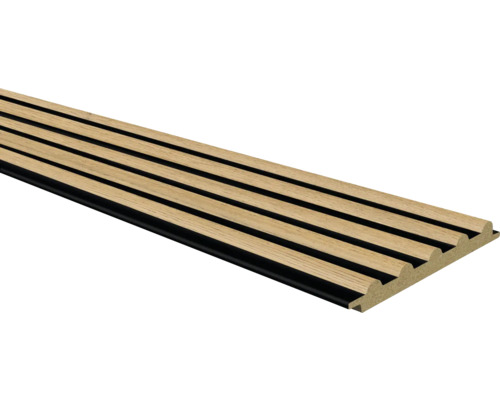 Panneau acoustique à lamelles de bois pour mur et plafond