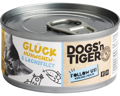Konservenfutter für Hunde mit Huhn und Lachs von Dogs''n Tiger