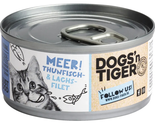 Dogs''n Tiger Katzenfutter Thunfisch und Lachsfilet Dose