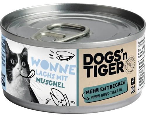 Dose Katzenfutter mit Lachs und Muschel von Dogs''n Tiger