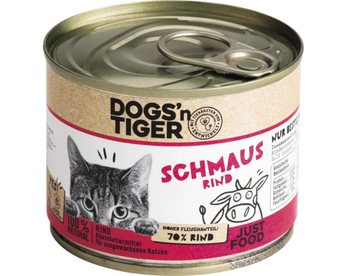Dose Dogs''n Tiger Schmaus Rind Katzenfutter