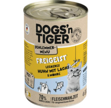 Dogs''n Tiger Katzenfutter Schlemmermenü Freigeist Huhn mit Lachs und Möhre in Dose