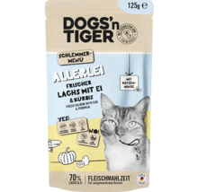 Dogs''n Tiger Allerlei Katzenfutter mit Lachs, Ei und Kürbis, 125 Gramm