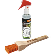 Spray nettoyant et brosse de nettoyage Stihl Varioclean Eco pour tronçonneuses