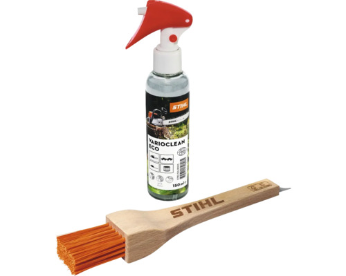 Spray nettoyant et brosse de nettoyage Stihl Varioclean Eco pour tronçonneuses