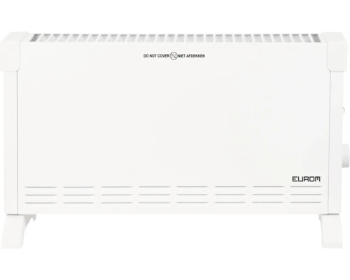Radiateur à convection Eurom avec la mention de ne pas couvrir