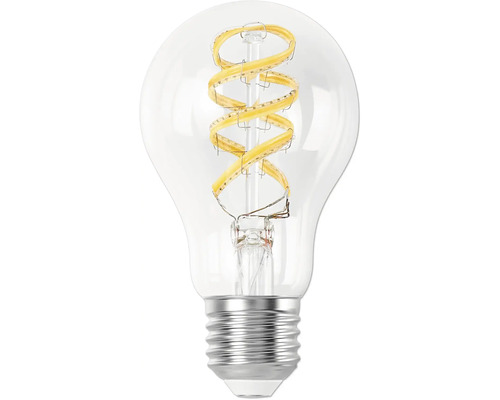 Klare Glühbirne mit LED-Spirale