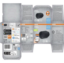 Verpackung eines Osram Smart+ Plug EU Zwischensteckers, der mit Smart Home Systemen kompatibel ist