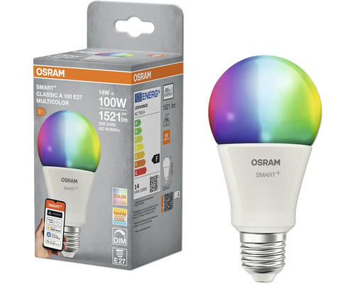 Lampe LED Osram Smart+ Multicolor E27 avec emballage