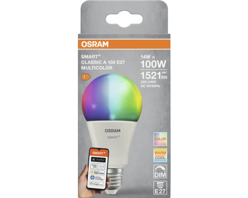 Osram Smart+ Classic A 100 E27 Lampe LED multicolore