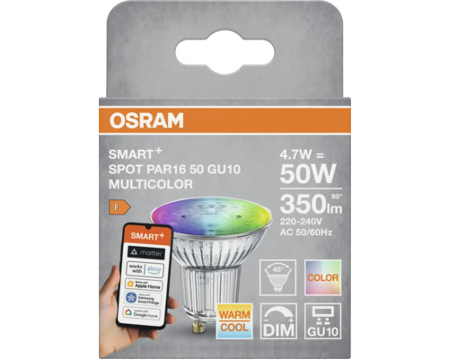 Osram Smart Plus Spot PAR16 50 GU10 Multicolor Produktverpackung