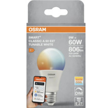 Osram Smart+ Classic A 60 E27 tunable white LED Lampe in Verpackung