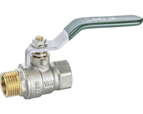 Robinet à boisseau sphérique pour eau potable veporit. filetage intérieur x filetage extérieur 1/2", certifié DVGW Robinet à boisseau sphérique avec raccord fileté