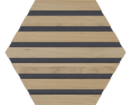 Fjordwall Akustikpaneel He x agon Walnuss 265 x 265 x 9 mm 1 Pack = 3 Stück Fjordwall Akustikpaneel He x agon Walnuss 265 x 265 x 9 mm 1 Pack = 3 Stück