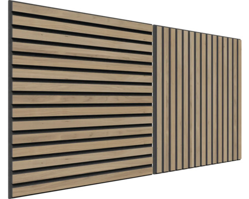 Holzzaun mit horizontalen und vertikalen Latten