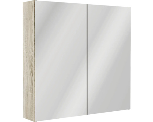 Spiegelschrank FACKELMANN Compact Line 700 x 156 x 680 mm sonoma eiche 2-türig Spiegelschrank mit zwei Türen