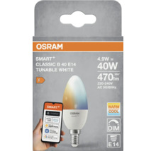 Osram Smart+ Classic B 40 E14 Lampe mit Tunable White Funktion in Verpackung