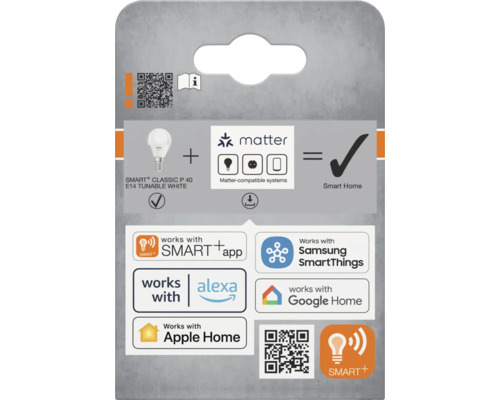 SMART+ Classic P 40 E14 tunable white Leuchtmittelverpackung