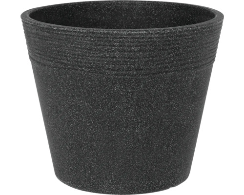 Pflanztopf geli Napoli Kunststoff Ø 28,8 cm H 24 cm anthrazit Schwarzer Pflanztopf