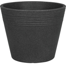 Pot de fleurs en plastique à texture côtelée