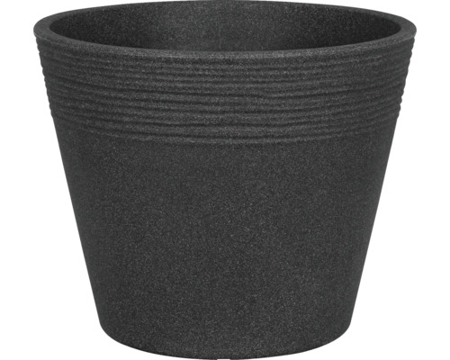 Pot de fleurs en plastique à texture côtelée