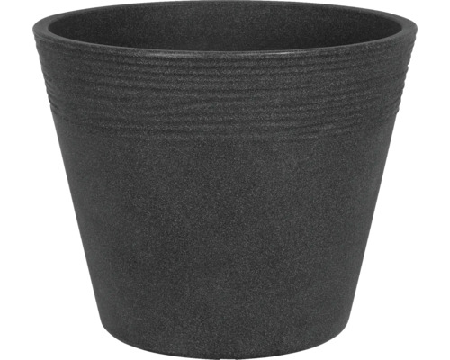 Pflanztopf geli Napoli Kunststoff Ø 58 cm H 48,5 cm anthrazit Schwarzer Pflanztopf aus Kunststoff
