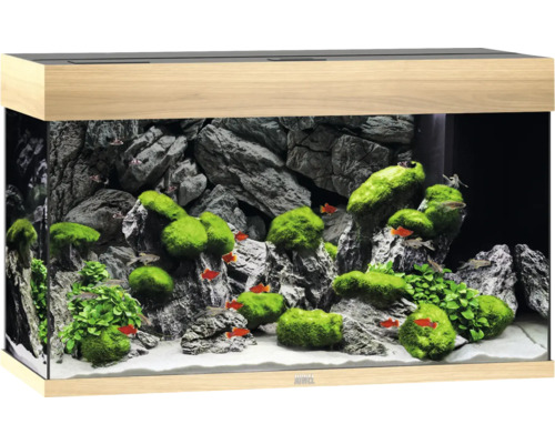 Aquarium JUWEL Rio 180 mit LED-Beleuchtung, Pumpe, Filter, Heizer ohne Unterschrank helles Holz
