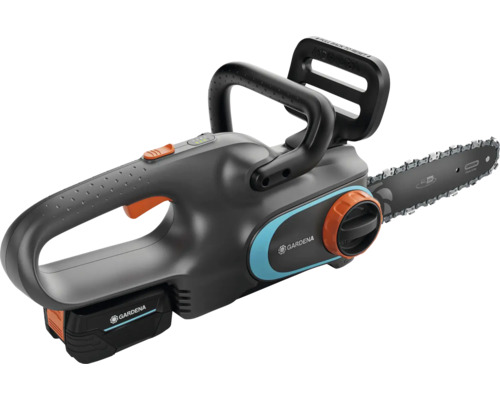 Tronçonneuse à batterie Gardena avec équipement de coupe