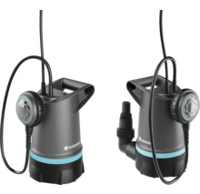 Deux pompes d''eaux chargées Gardena avec câble d''alimentation et poignée