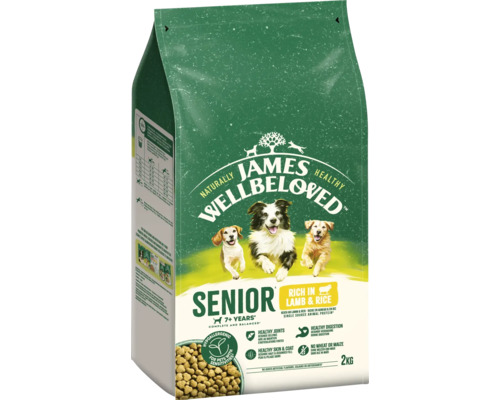 Hundefutter trocken JAMES WELLBELOVED™ Senior Lamm & Reis 2 kg hypoallergen James Wellbeloved Senior Hundefutter mit Lamm und Reis für Hunde ab 7 Jahren, 2 kg