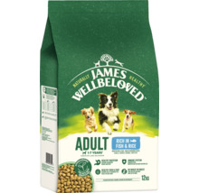 Aliment pour chien James Wellbeloved Adult au poisson et au riz, adapté aux chiens de 1 à 7 ans, 12 kilogrammes