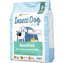 Emballage Insect Dog Adult Sensitive nourriture pour chiens avec protéines d''insectes et riz 900 grammes