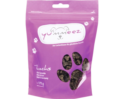 Yummeez Hundesnack mit Lachs, getreide- und zuckerfrei, 175 Gramm