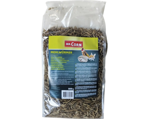 Paquet de vers de farine séchés Mr. Corn, 500 grammes