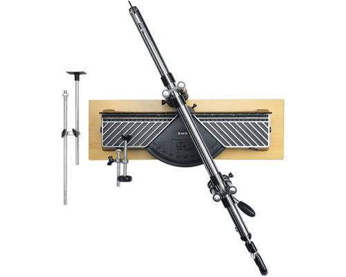 Scie à onglet avec boîte à onglets et butée de pièce