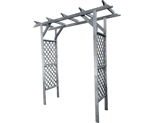 Arche de jardin en bois avec treillis