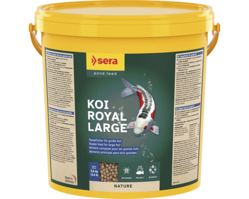 Nourriture pour carpes koï sera Koi Royal Large 21 l (5,8 kg) nourriture pour poissons de bassin