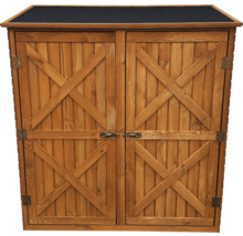 Armoire en bois avec double porte et toit