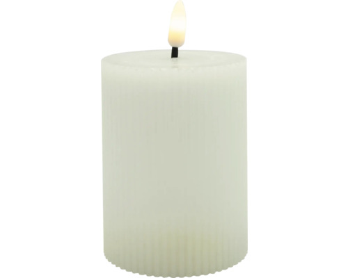 Bougie pilier décorative avec flamme simulée