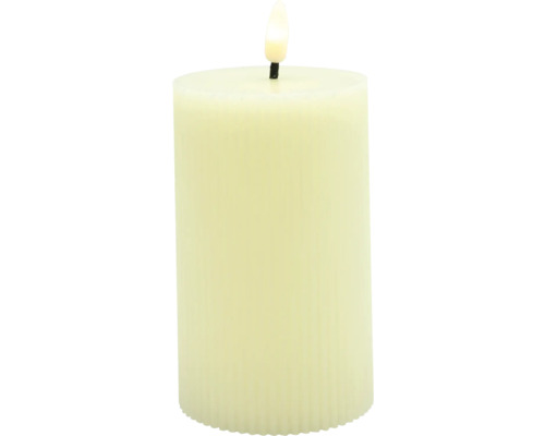 Bougie pilier décorative avec flamme simulée