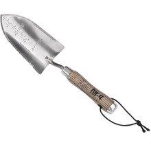 Transplantoir de jardin en acier inoxydable avec manche en bois