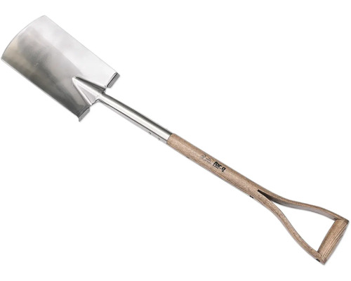 Bêche avec manche en bois et lame en acier