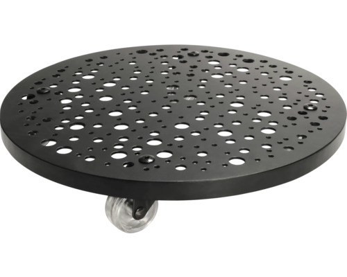 Chariot de plante Wagner System GH0952 acier Ø 30 cm h 5 cm noir Support à plantes en métal avec roulettes
