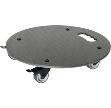 Chariot à roulettes pour meubles avec trou de préhension et freins