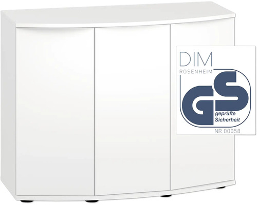 Weißer Badunterschrank mit GS Siegel für geprüfte Sicherheit