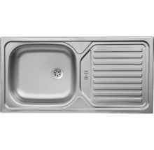 Spüle aus Edelstahl mit Abtropffläche