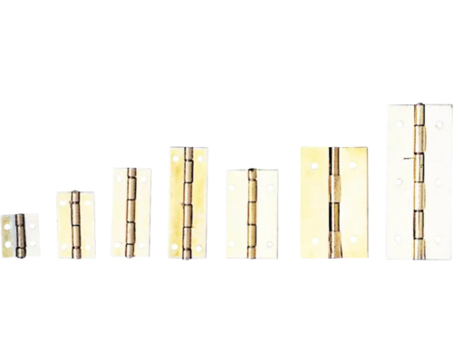 Verschiedene Größen von Türscharnieren aus Metall