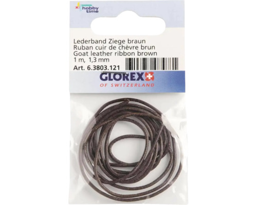 Braunes Ziegenlederband, 1 Meter lang, 1,3 Millimeter dick