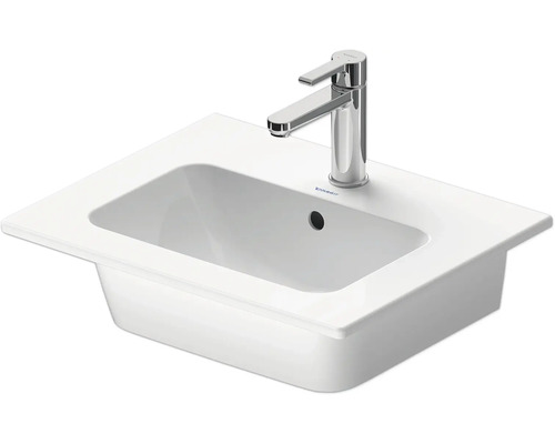 DURAVIT Waschtisch ME by Starck 53 x 43 cm weiß glänzend 2336530000 Waschtisch mit Chrom-Einhebelmischer